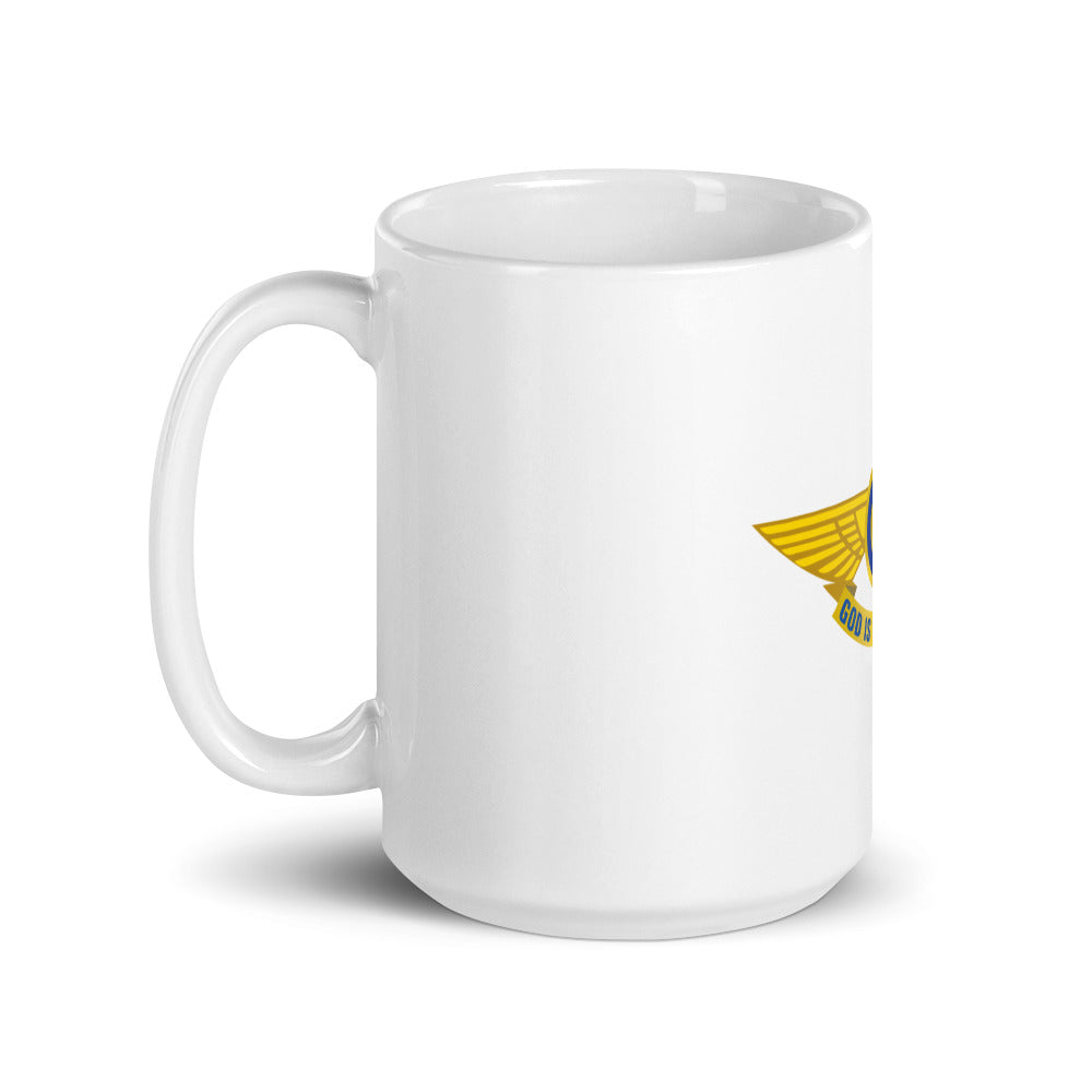 White glossy mug